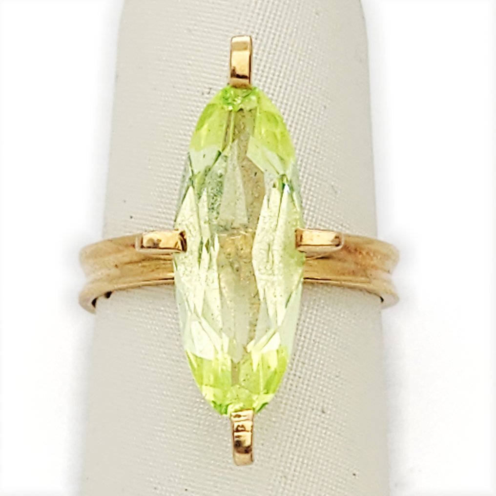 Anello - 18 carati Oro giallo -  3.70ct. tw. Berillo #1.0