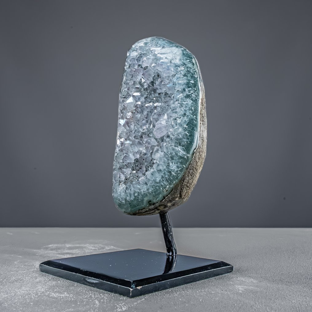 Μοναδικός Πράσινος Αμέθυστος με Πρασιολίτη σε βάση Uruguay- 1660.99 g #2.1