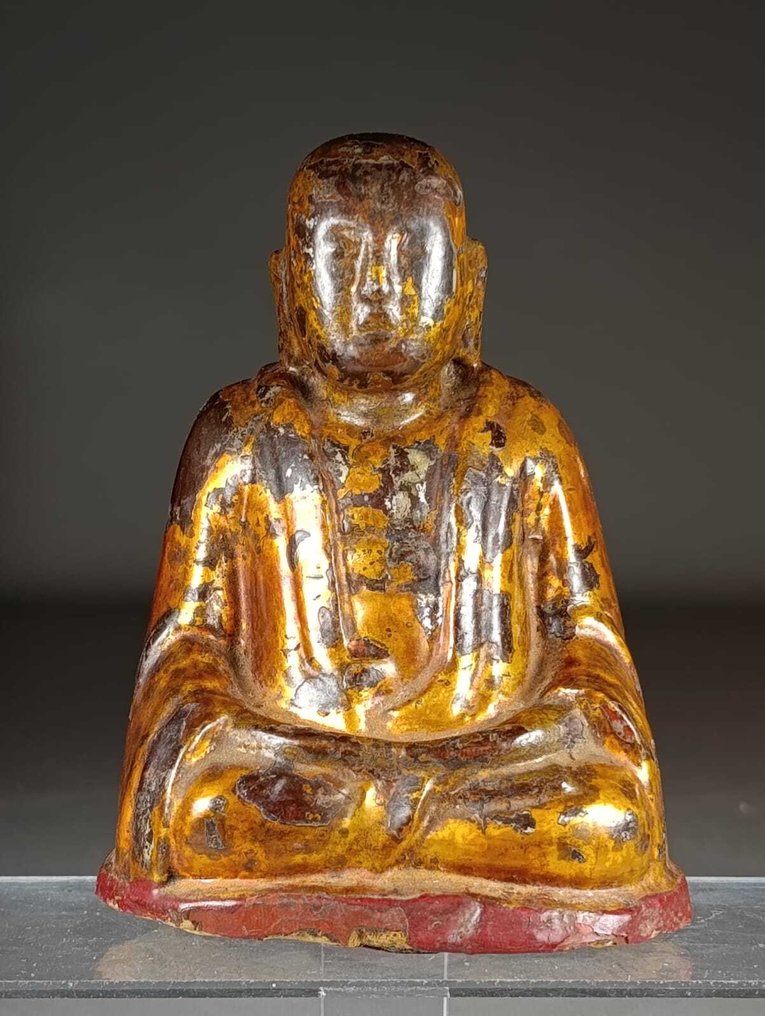 Sculpture de Bouddha XIXe - Bois - Vietnam #1.0