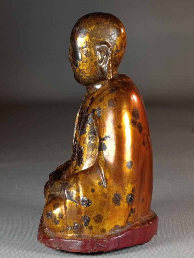 Sculpture de Bouddha XIXe - Bois - Vietnam #3.2