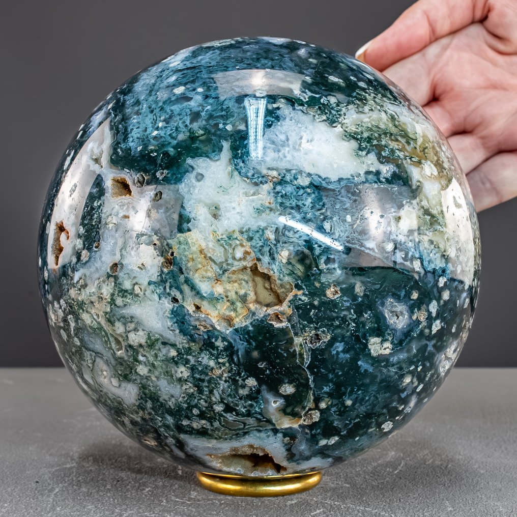 Μούσαχατ-σφαίρα με Druse – πνεύματα της φύσης σε μορφή κρυστάλλου. Σφαίρα- 3981.12 g #1.0