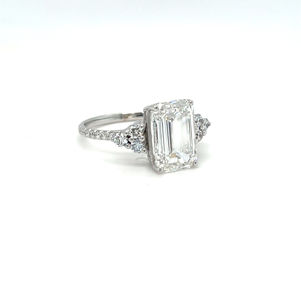 Zonder minimumprijs - Ring - 14 karaat Witgoud - 3.02ct. tw. Diamant (Lab-grown) - Diamant #4.3