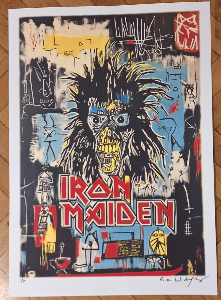 Iron Maiden Eddie - Tribute series - Icons Reimagined Jean-Michel Basquiat - by Emma Wildfang - édition limitée - 2025 #1.0