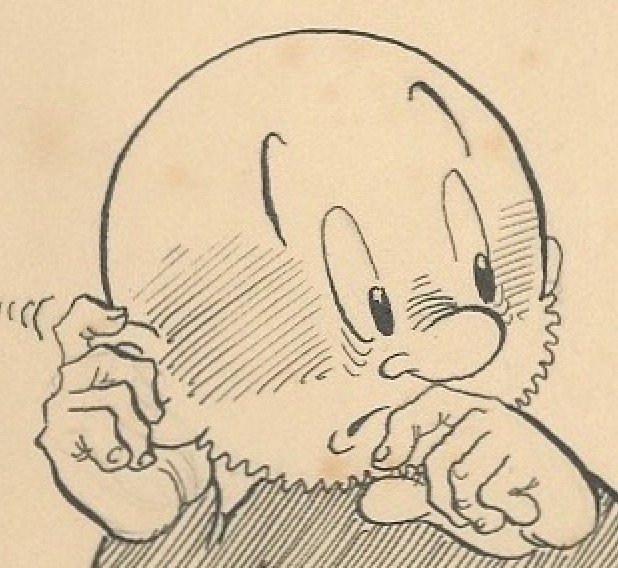 Dulieu, Jean - 1 Original drawing - Paulus de Boskabouter - Paulus wikt en weegt - jaren 1950 #2.1