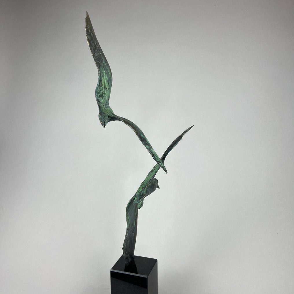 J. Zak (XX-XXI) - 2 BIRDS- Large, bronze. #4.3