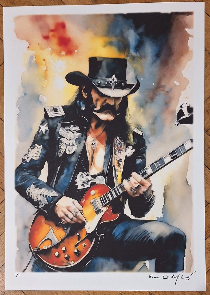 Lemmy Kilmister by Emma Wildfang - Watercolor Edition - Fine Art High-Quality - édition limitée - 2025 #3.2