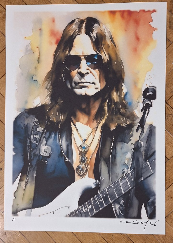 Ozzy Osbourne, Black Sabbath by Emma Wildfang - Watercolor Edition - Fine Art High-Quality - Edizione limitata - 2025 #1.0