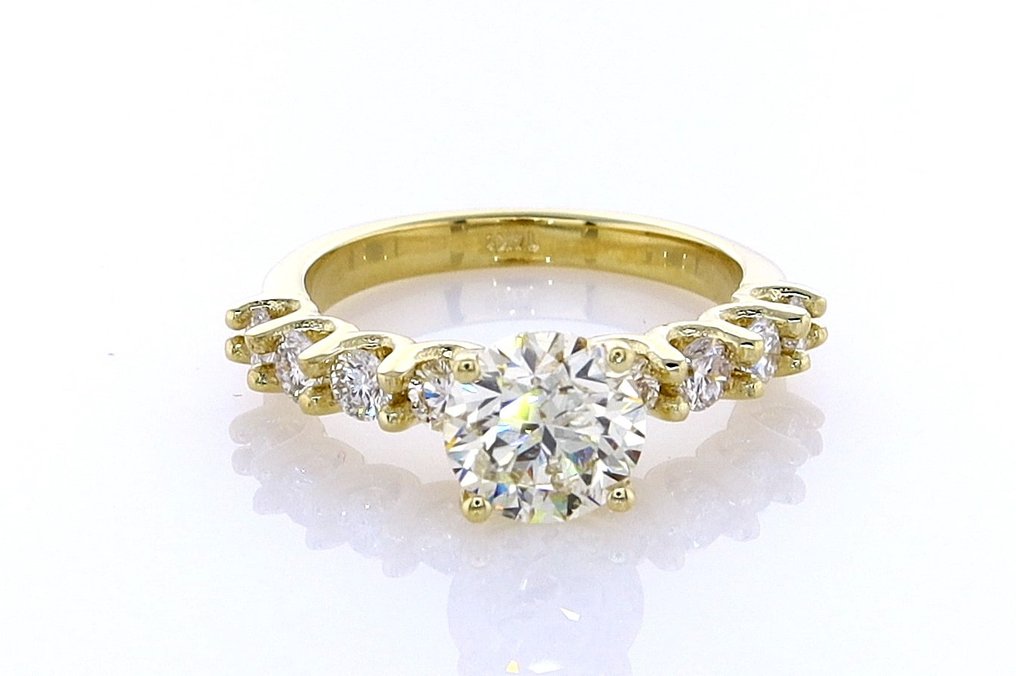 Δαχτυλίδι - 14 καράτια Κίτρινο χρυσό - 1.58ct. tw. Κίτρινο Διαμάντι (Φυσικού χρώματος) - Διαμάντι #1.0