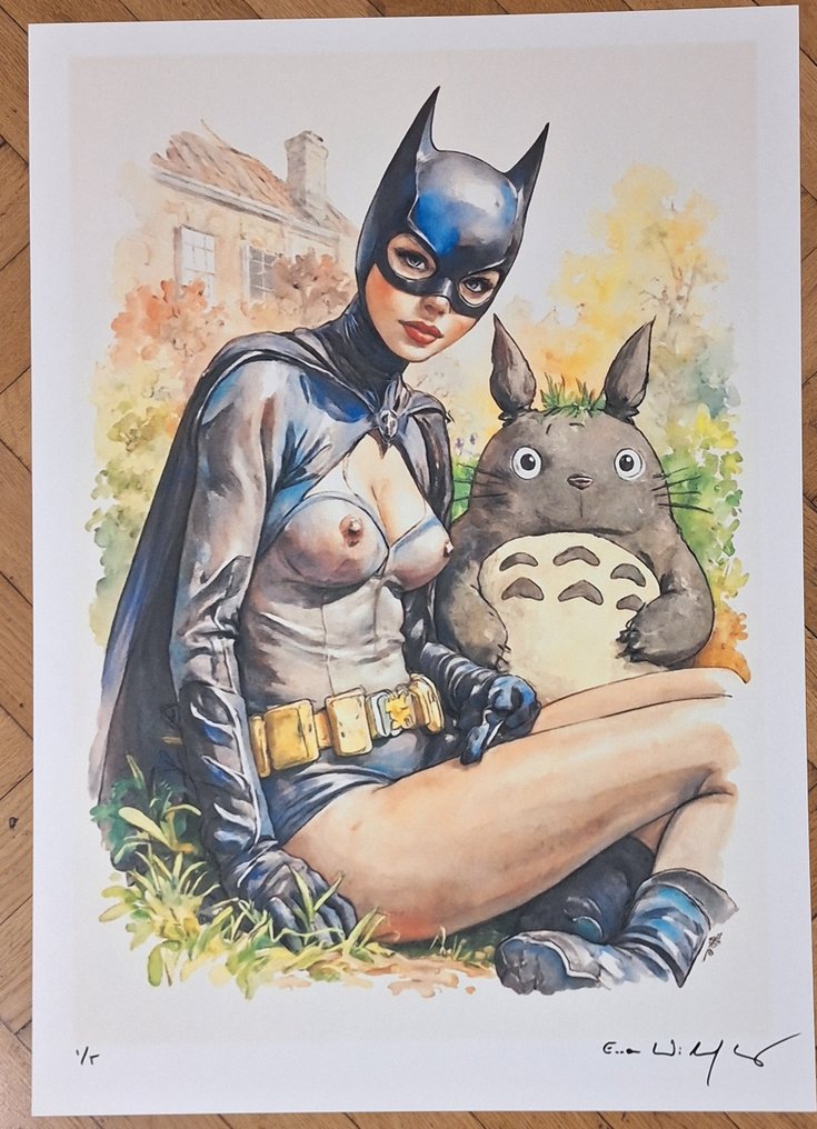 Emma Wildfang - "Totoro and Batgirl" - Vintage edition by Emma Wildfang - Large size #3.2