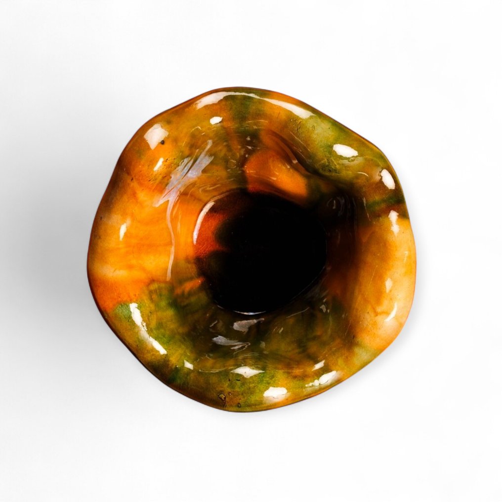 免运费 第六代清水六兵衛三彩花瓶 - 朝代与创新 - 瓷器 - 日本 - 昭和年代(1926-1989) #4.3