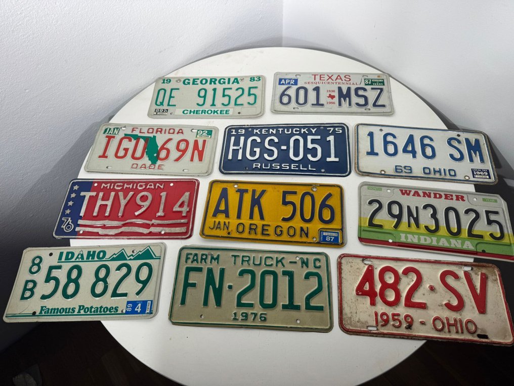 Colecție tematică - Collezione di 15 Targhe Automobili Americane originali Made in USA (1959-1980) #2.1