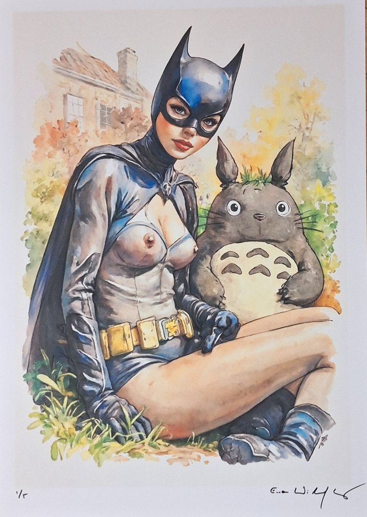 Emma Wildfang - "Totoro and Batgirl" - Vintage edition by Emma Wildfang - Large size #4.3