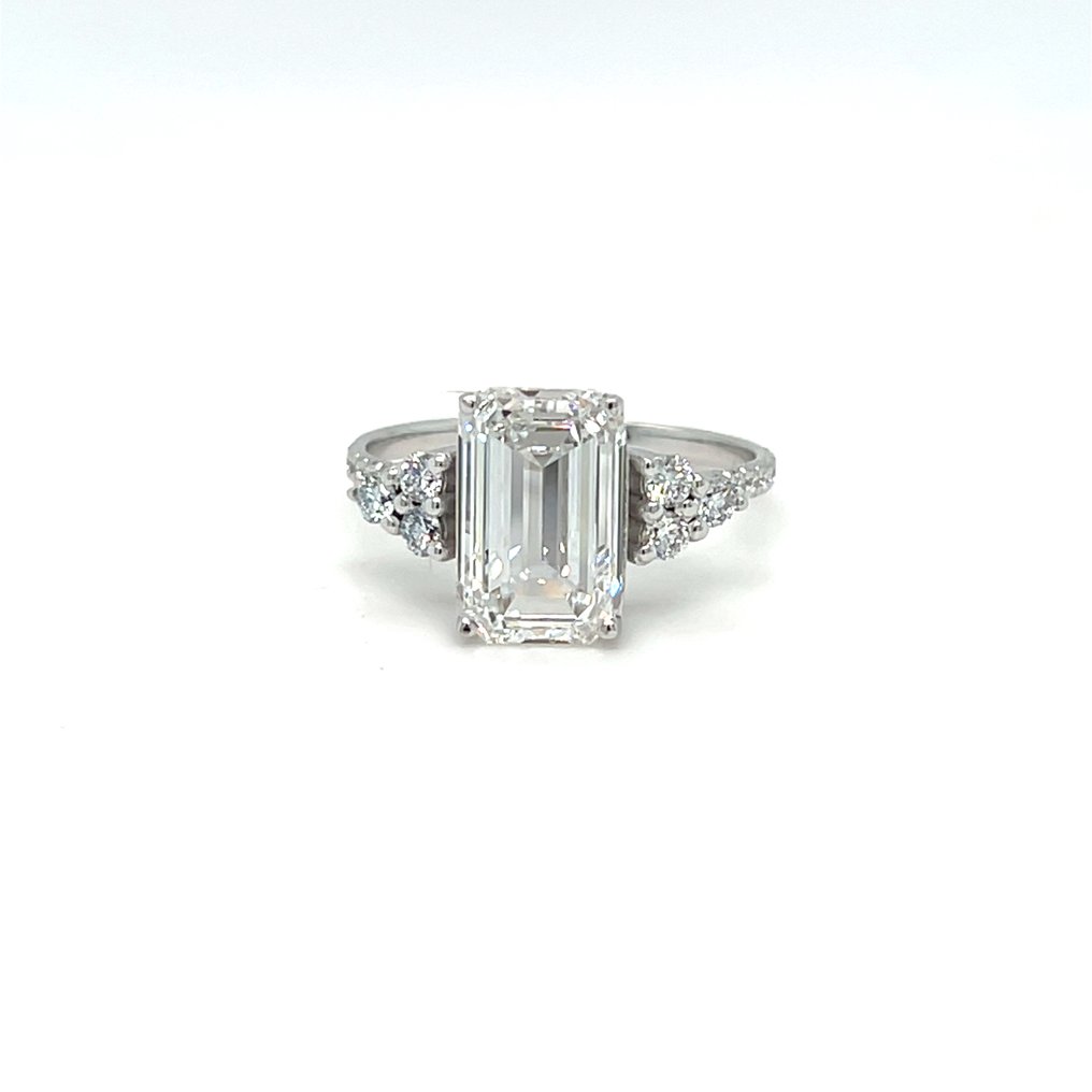 Zonder minimumprijs - Ring - 14 karaat Witgoud - 3.02ct. tw. Diamant (Lab-grown) - Diamant #1.0