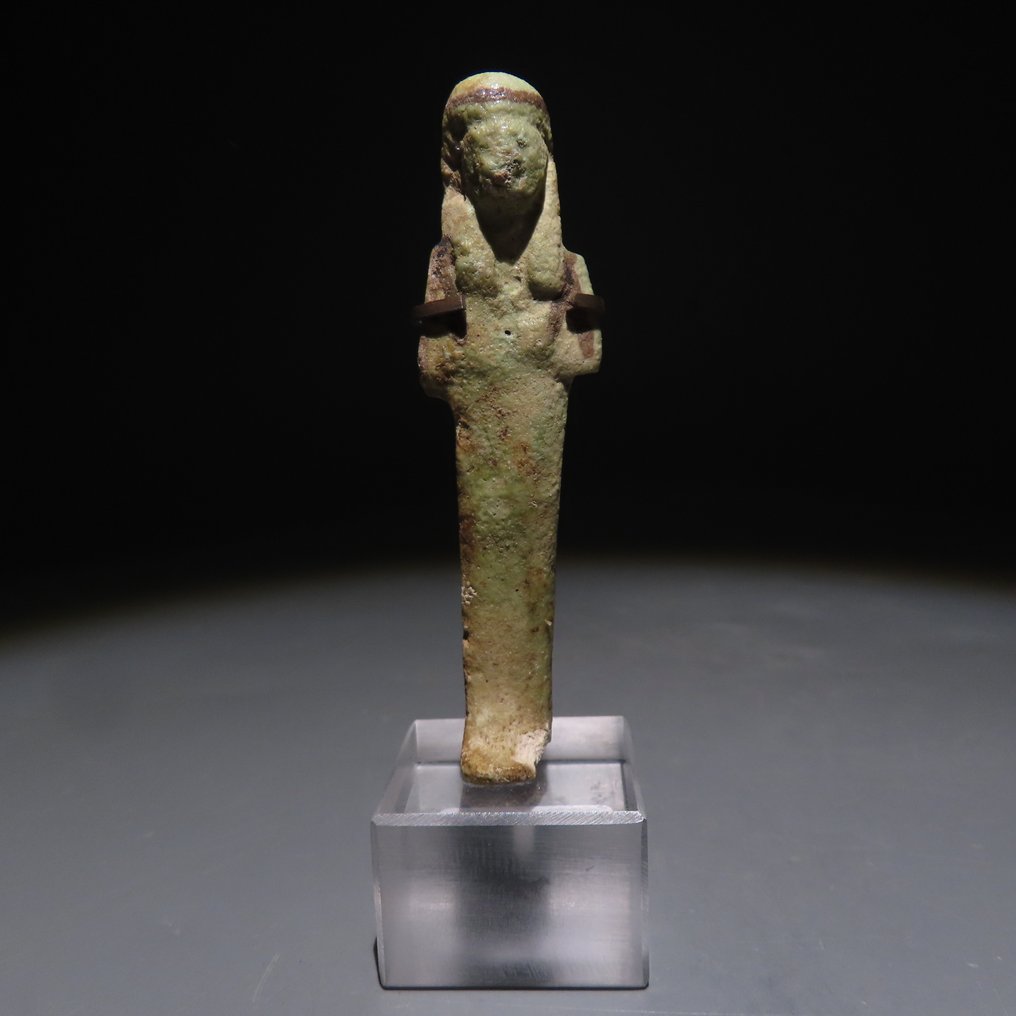 Ancient Egyptian Faience Ushebti. Third Intermediate Period, 1070-650 BC. 7.5 cm height. #1.0