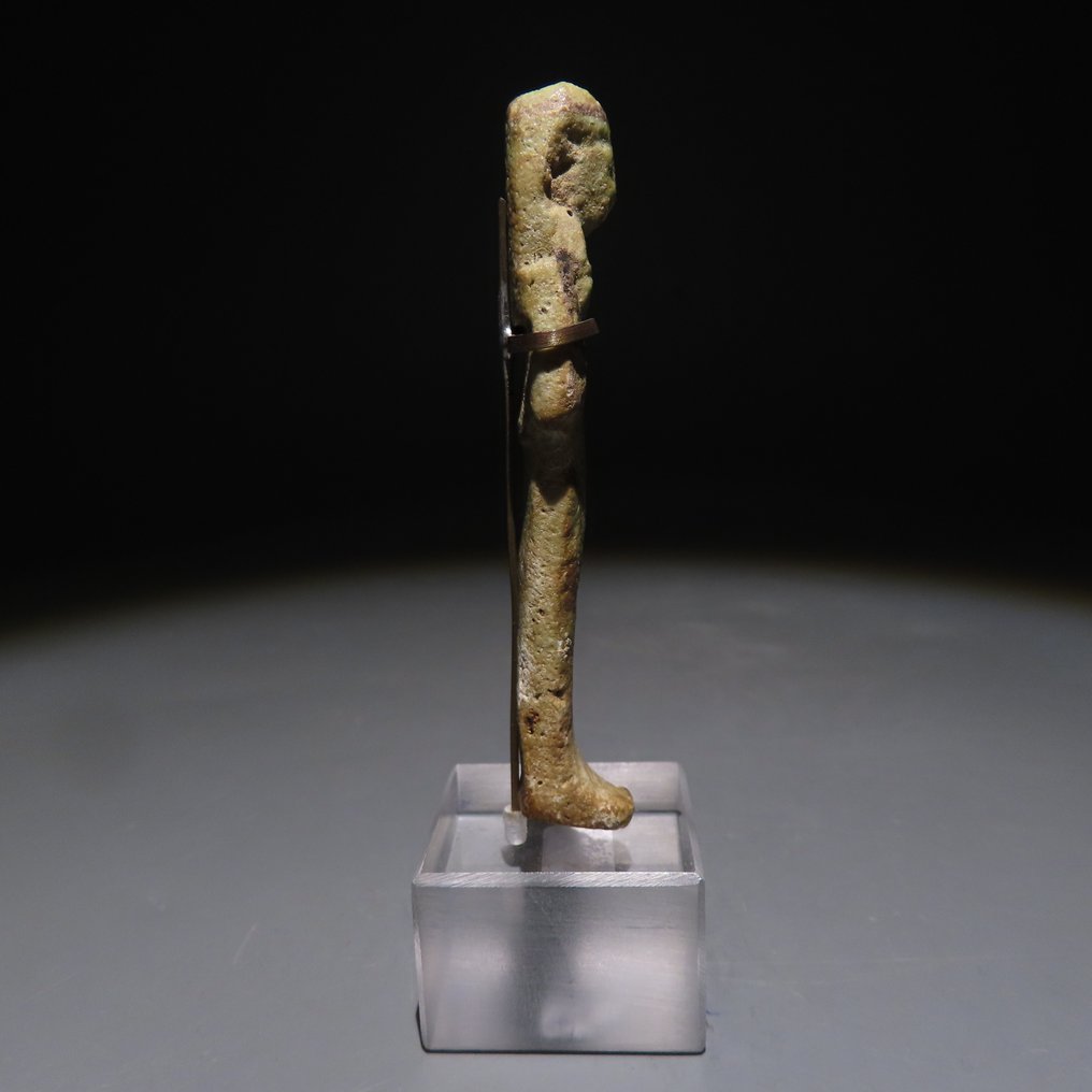 Ancient Egyptian Faience Ushebti. Third Intermediate Period, 1070-650 BC. 7.5 cm height. #3.2