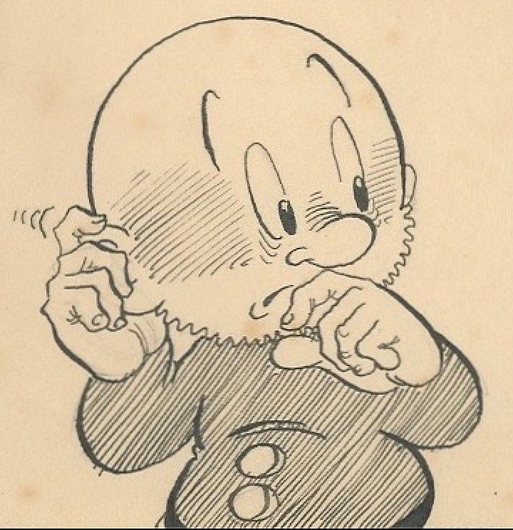 Dulieu, Jean - 1 Original drawing - Paulus de Boskabouter - Paulus wikt en weegt - jaren 1950 #1.0