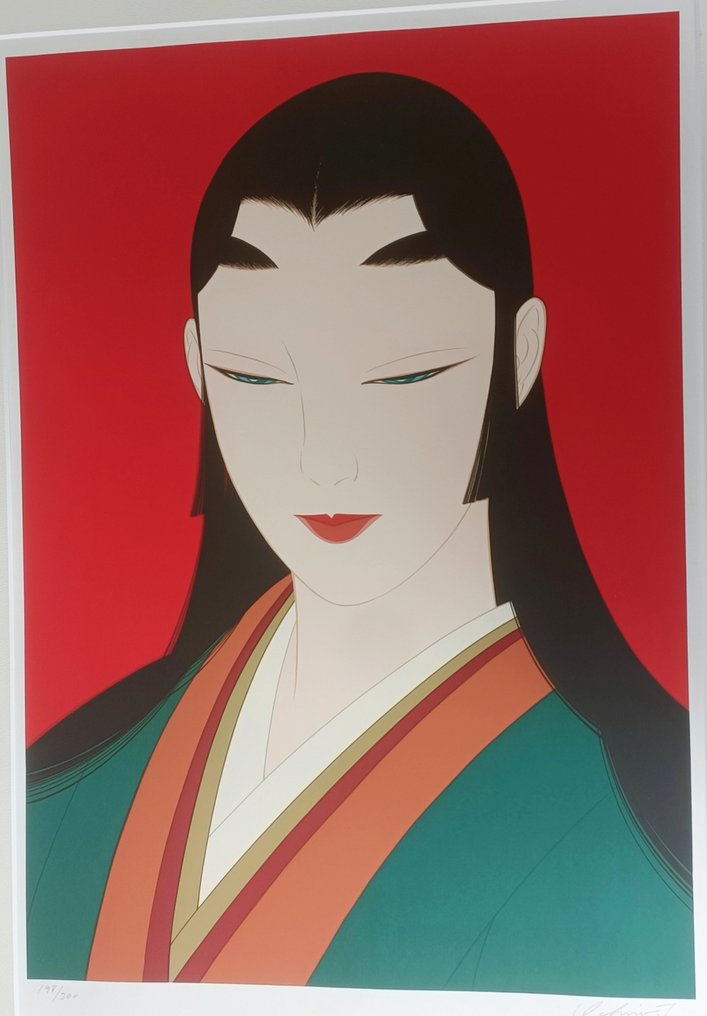 Oichi no Kata - Japanese print, signed, dated - Ichiro Tsuruta (b 1954) - Japan - Modern #1.0