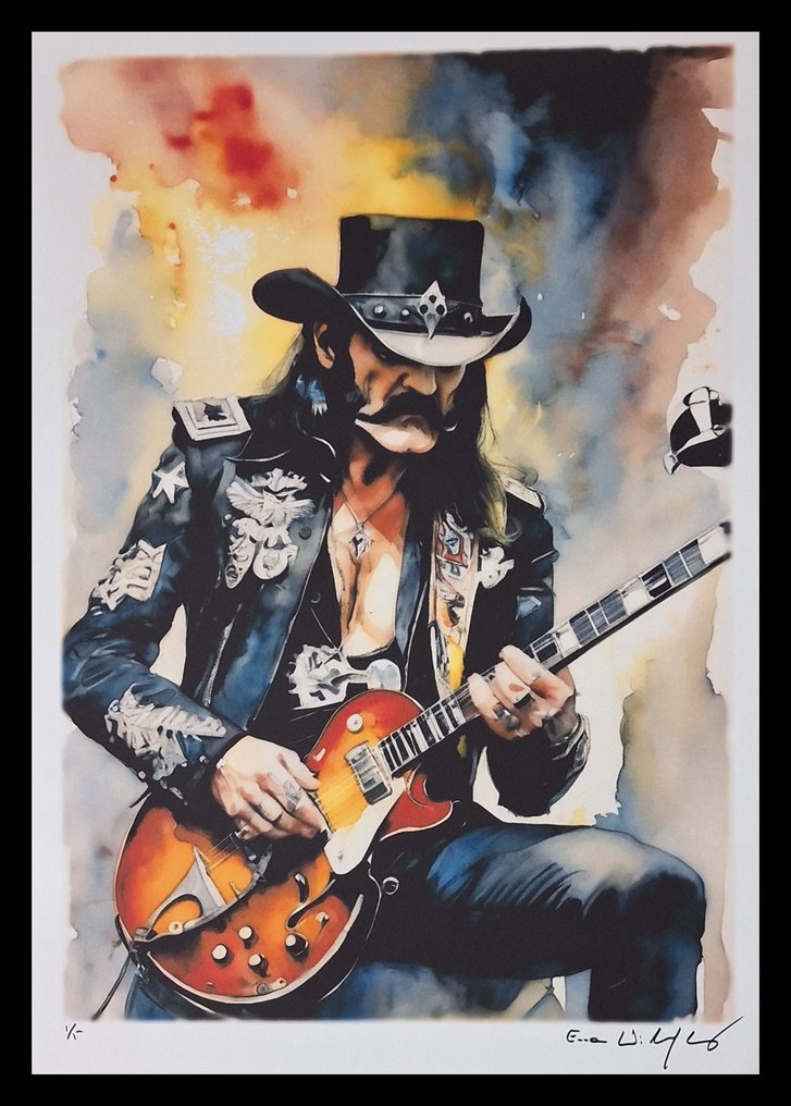 Lemmy Kilmister by Emma Wildfang - Watercolor Edition - Fine Art High-Quality - édition limitée - 2025 #1.0