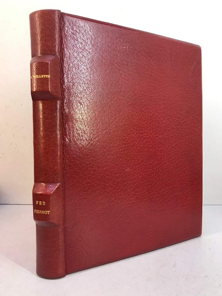 Signé, Adolphe Willette / Félix Decori, Eugène Carrière - Feu Pierrot. 1857-19? [L.A.S & dessin original. Reliure signée Bousquet] - 1919 #4.3