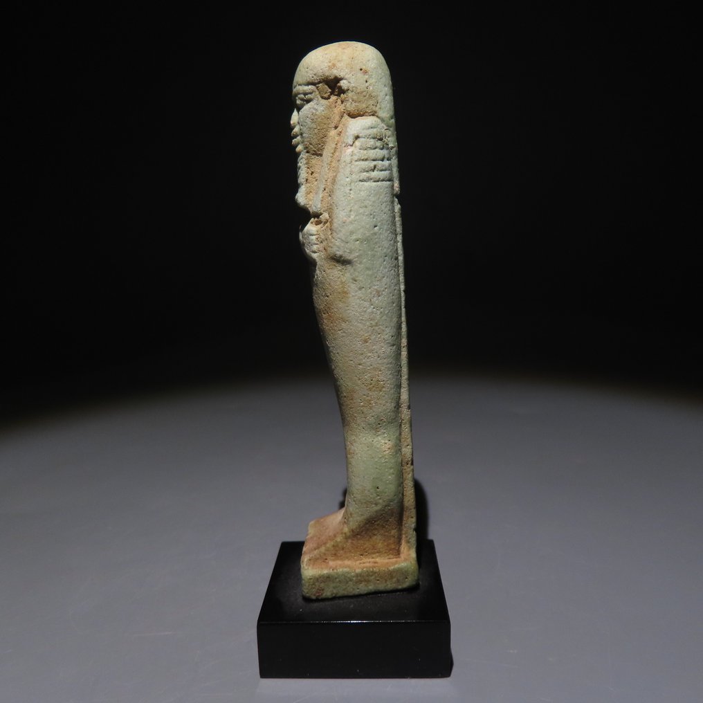 Αρχαία Αιγυπτιακή Faience Ushebti. Τελευταία Περίοδος 664-332 π.Χ. Ύψος 9 εκ. #4.3