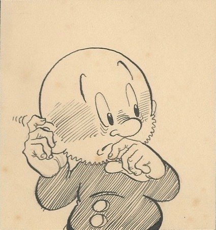 Dulieu, Jean - 1 Original drawing - Paulus de Boskabouter - Paulus wikt en weegt - jaren 1950 #1.0