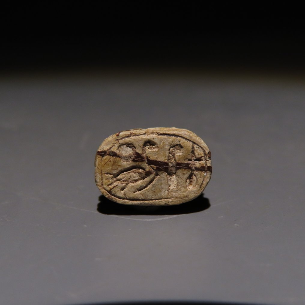 古埃及 滑石 甲虫。晚期，公元前664-332年。长度1.5厘米。 #1.0