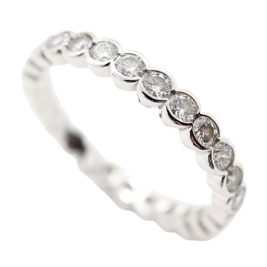 Cartier - Gyűrű - Broderie de Cartier wedding band - 18 kt. Fehér arany - Gyémánt #1.0