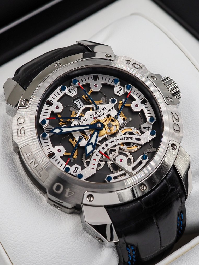 Pierre DeRoche - TNT Royal Retro - BRAND NEW * Power Reserve * Titanium * Jumping Seconds * Automatic * - Férfi - 2025 #1.0