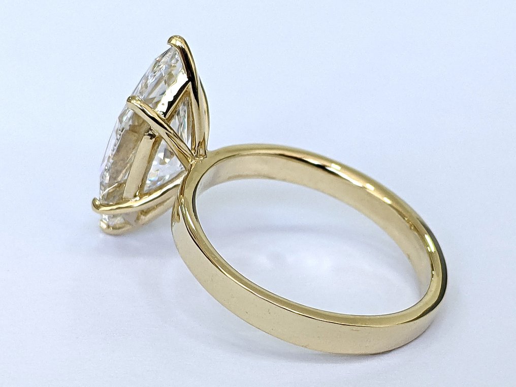 χωρίς τιμή ασφαλείας - Δαχτυλίδι αρραβώνων - 14 καράτια Κίτρινο χρυσό - 5.04ct. tw. Διαμάντι (Εργαστηριακής καλλιέργειας) - E VVS2 IGI #4.3