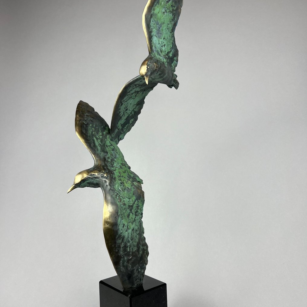 J. Zak (XX-XXI) - 2 BIRDS- Large, bronze. #3.2
