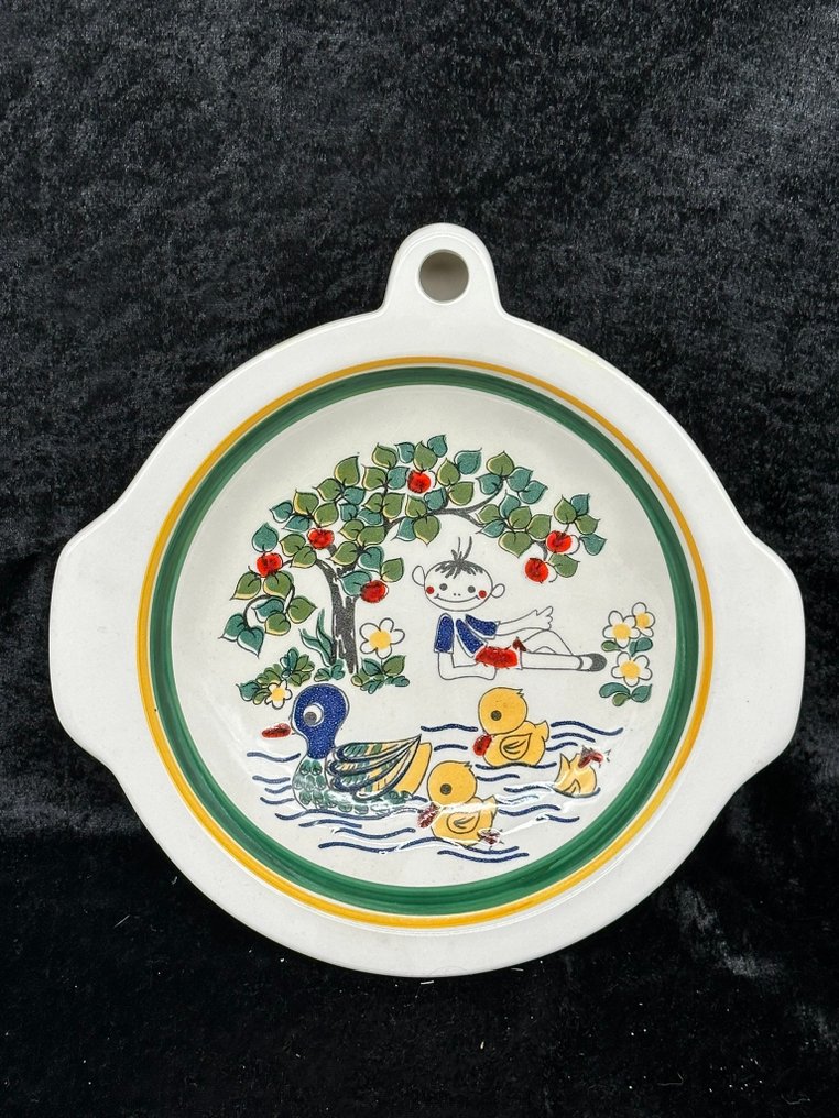 WMF Majolika – Handgemalte Kinderteller mit Dekor, Vintage - 盘子 - 瓷 #4.3