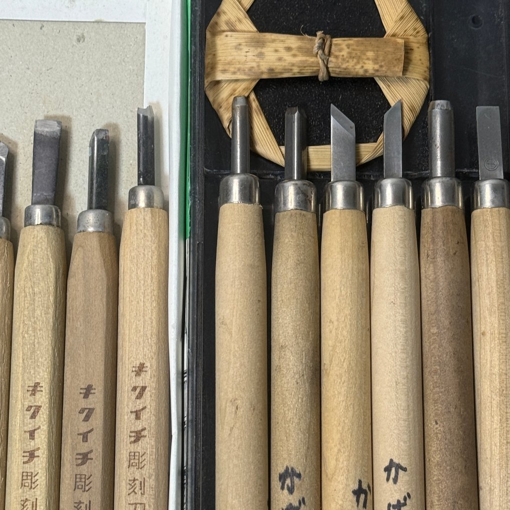 47x σετ παλαιών ιαπωνικών ξυλογλυπτικών εργαλείων – Tombow, Sun-Star και άλλα – Μεικτό σετ – - Ιαπωνία - 21ος αιώνας #4.3