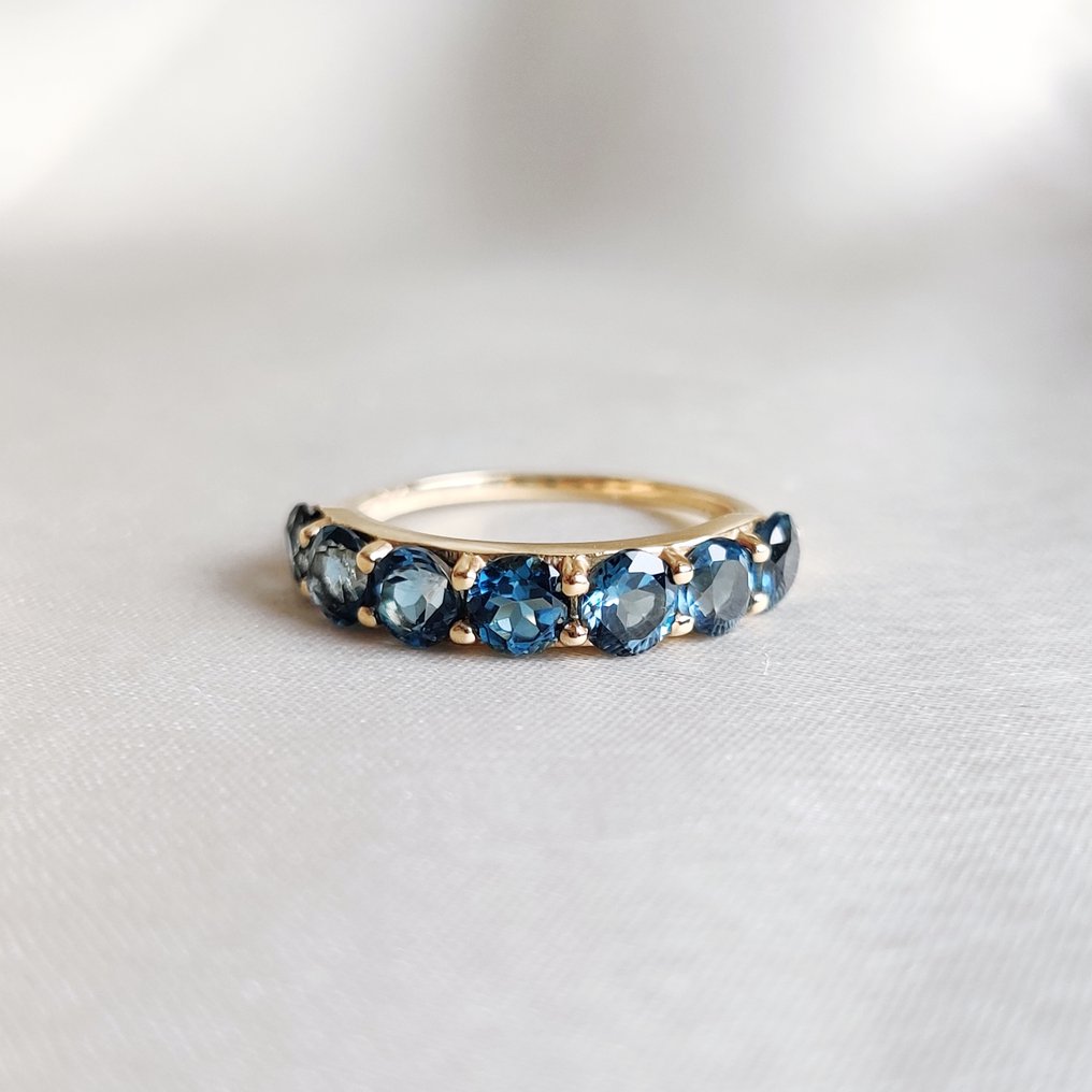 Verighetă - 14 ct. Aur galben - 2.15ct. tw. Topaz #1.0