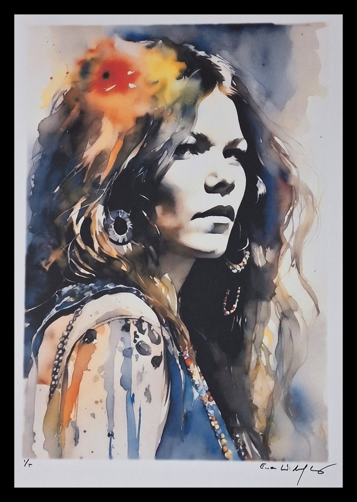 Janis Joplin by Emma Wildfang - Watercolor Edition - Fine Art High-Quality Giclée - Limited edition - 2025 #1.0