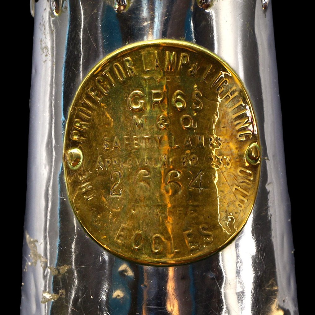 Protector Lamp & Lighting Company Ltd. di Eccles, Manchester - Φανάρι - Ορείχαλκος, Μέταλλο - Αντίκα φάρος ασφαλείας μεταλλωρύχων. #2.1