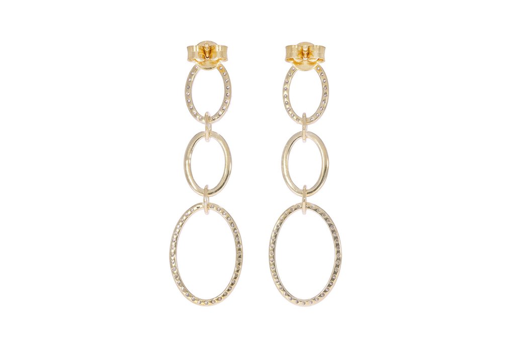 Drop fülbevaló - 18 kt. Sárga arany, Ródiumozott -  0.67ct. tw. - Gyémánt - Maison d'Anvers #2.1