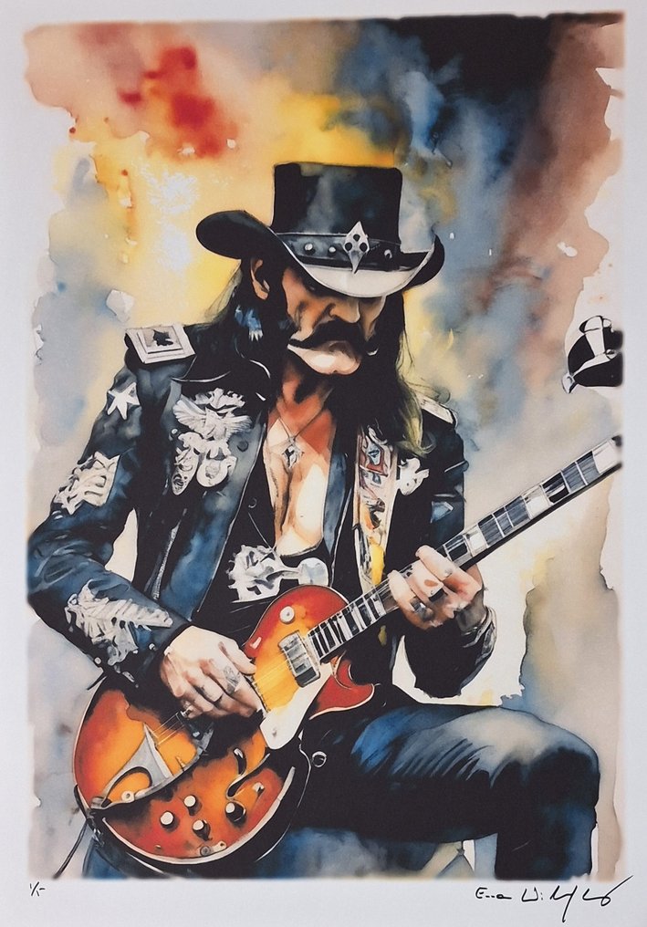 Lemmy Kilmister by Emma Wildfang - Watercolor Edition - Fine Art High-Quality - édition limitée - 2025 #4.3