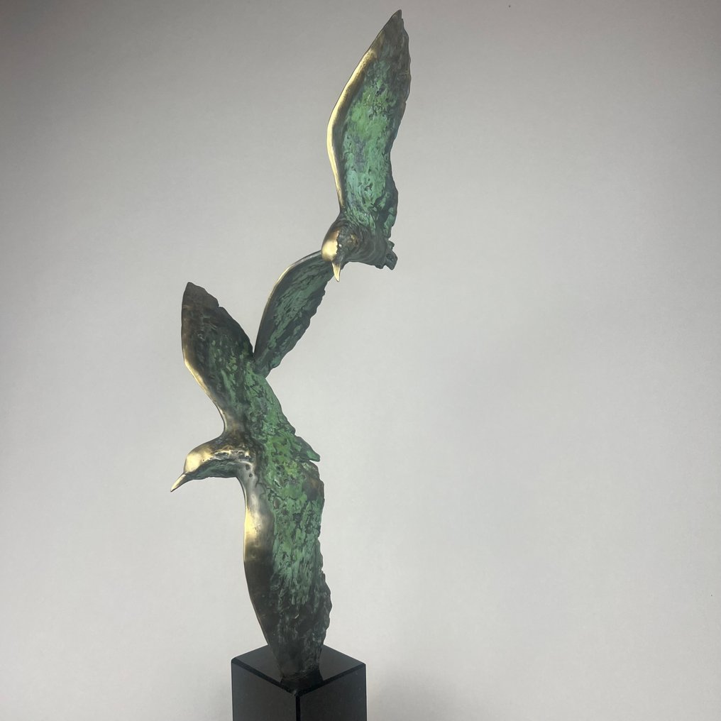 J. Zak (XX-XXI) - 2 BIRDS- Large, bronze. #1.0
