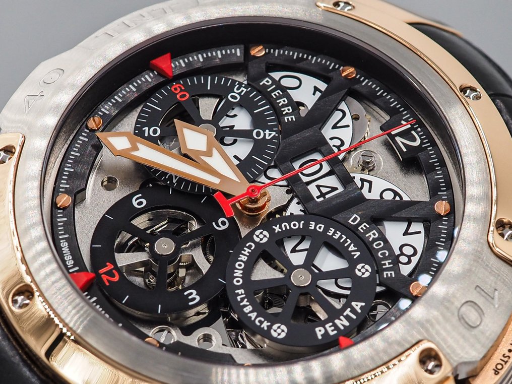 Pierre DeRoche - TNT Penta Gold - BRAND NEW * L.E. of 21 * Flyback Chrongraph * Automatic * - Miehet - 2025 #2.1