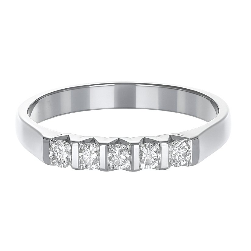 Δαχτυλίδι - 18 καράτια Λευκός χρυσός -  0.25ct. tw. Διαμάντι (Φυσικό)  #1.0