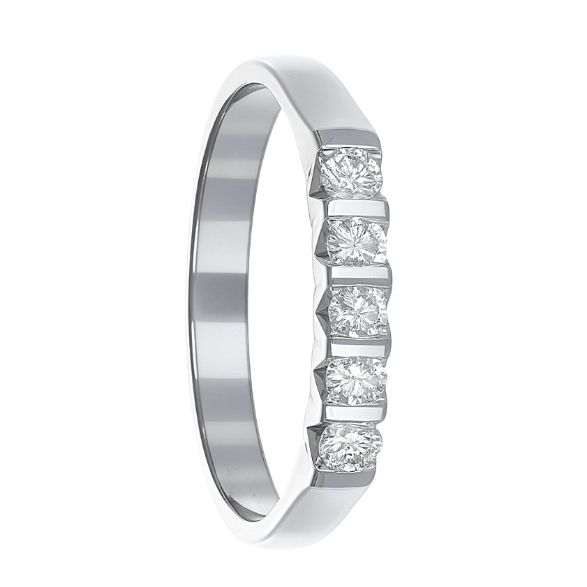 Δαχτυλίδι - 18 καράτια Λευκός χρυσός -  0.25ct. tw. Διαμάντι (Φυσικό)  #1.0