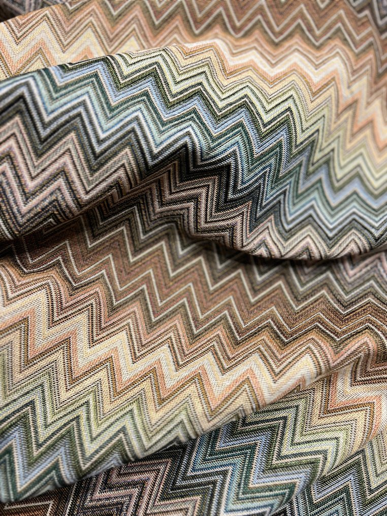 San Leucio - zigzag damask fabric pastel brown - Textile  - 280 cm - 290 cm #3.2
