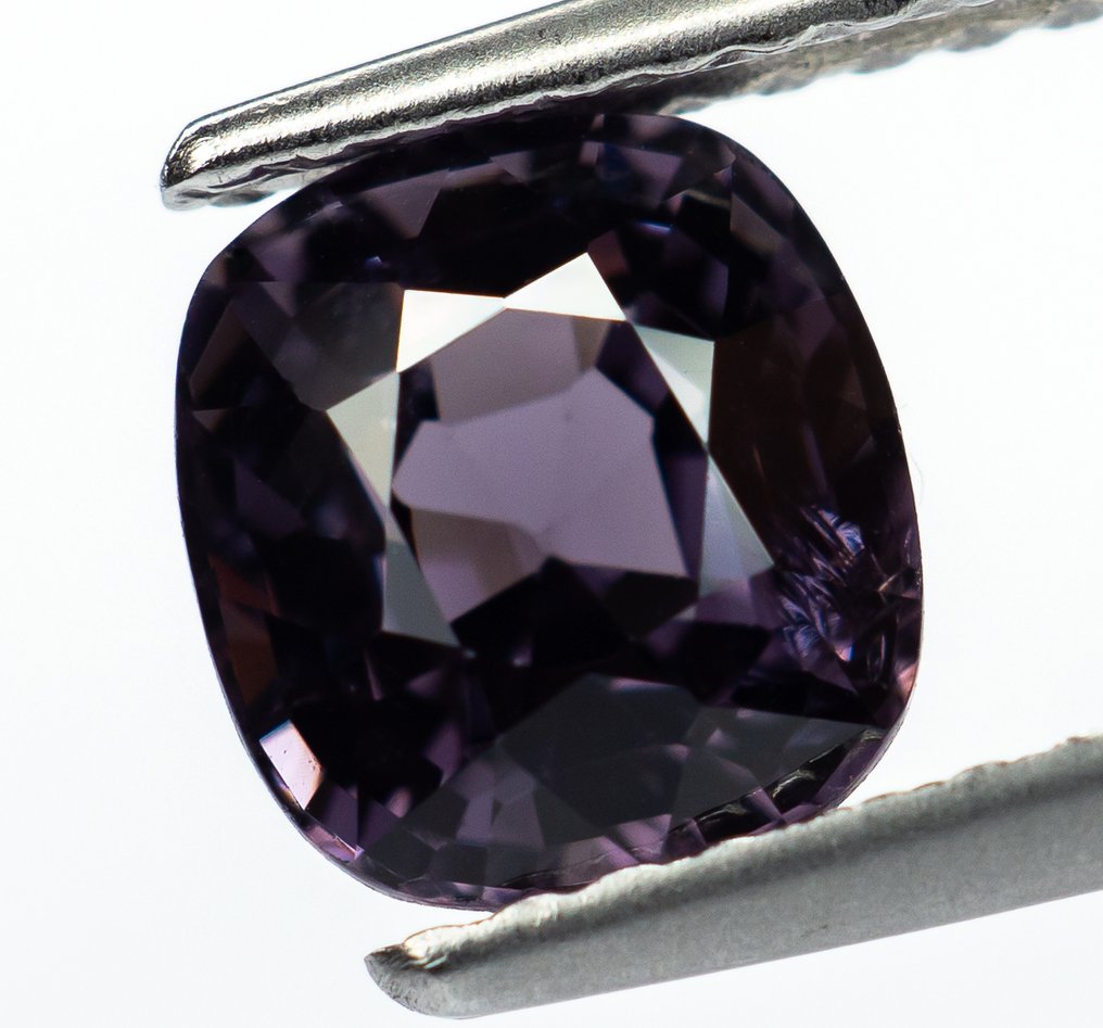No reserve price Spinel  - 1.53 ct - Antwerp Laboratory for Gemstone Testing (ALGT) - Deep grayish purple #1.0