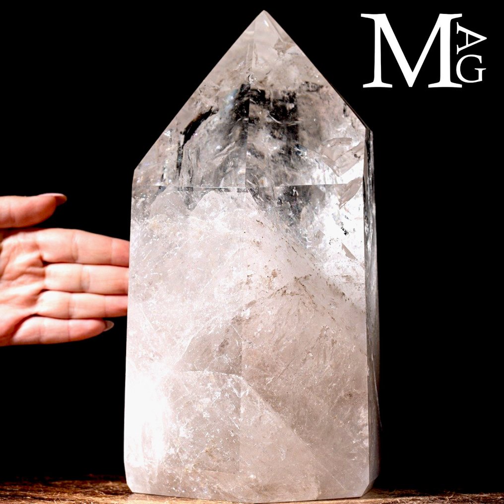 Energetic Quartz Point - Extra Quality - Quartz Obelisk - Altezza: 282 mm - Larghezza: 160 mm- 8787 g #1.0
