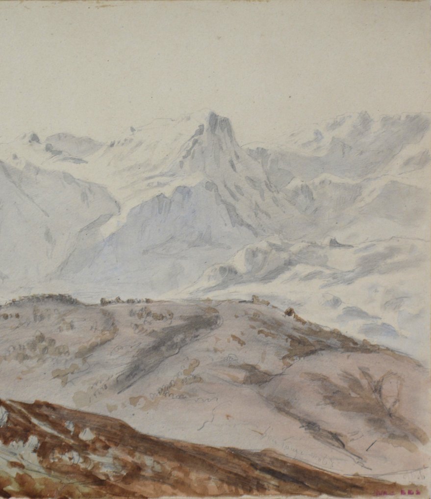 Frances Kenney Schultze (1810-1861) - Vue du Souk el Arba, le Djurdjura, la Main du Juif en Algérie #2.1