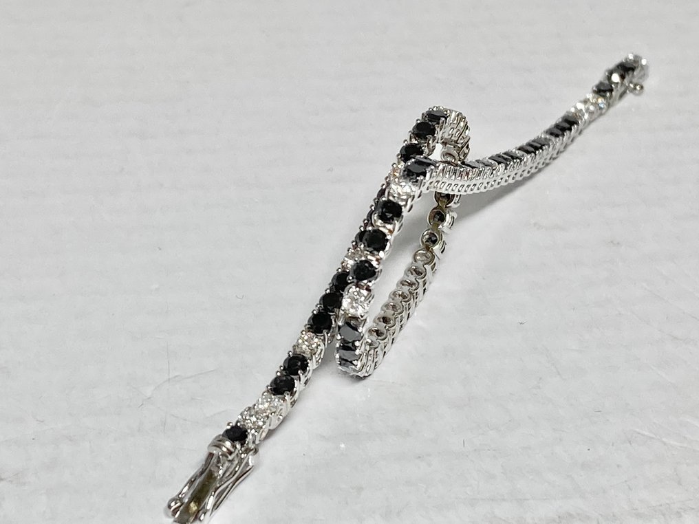 Pala Diamond - 网球手链 - 18K包金 白金 - 4.32ct. tw. 钻石 (天然) - 精彩钻石网球 #4.3