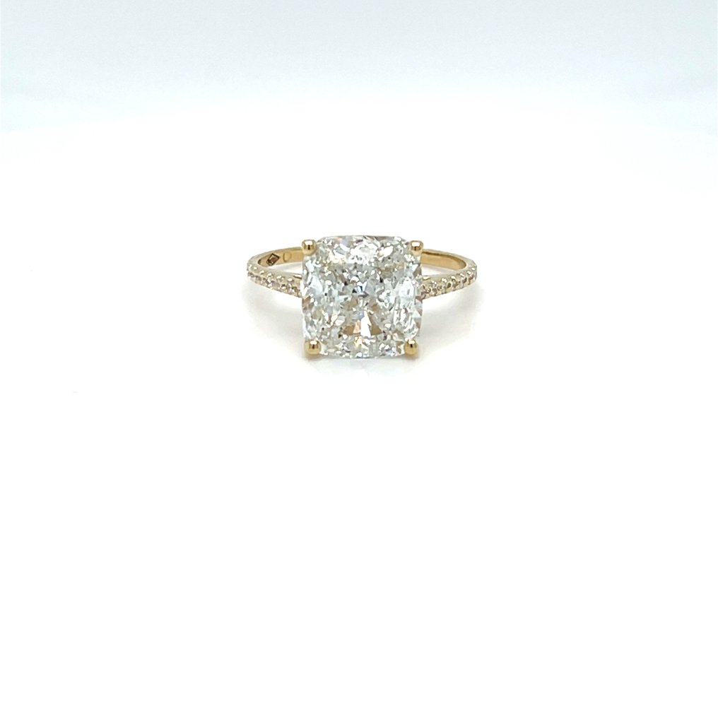没有保留价 - 戒指 - 14K包金 黄金 -  5.17ct. tw. 钻石 (实验室培育) - 钻石 #1.0