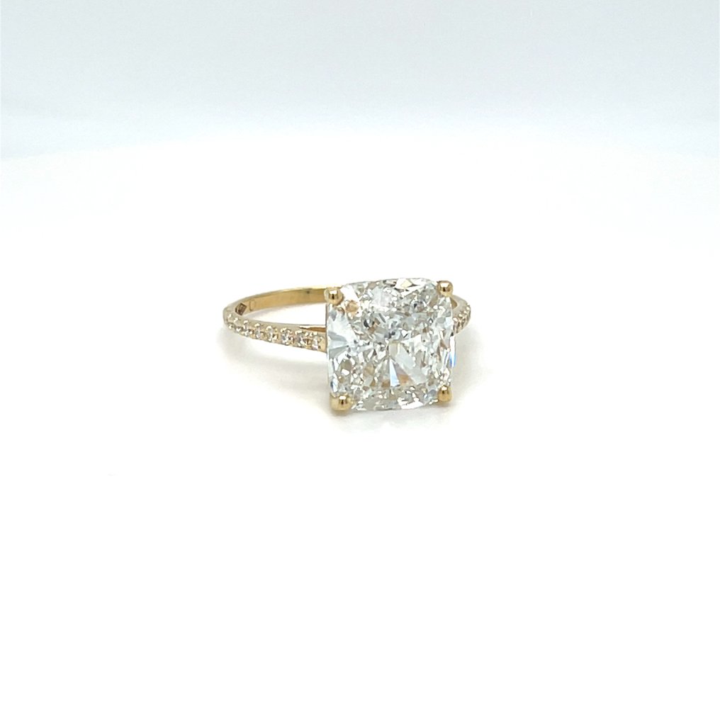 没有保留价 - 戒指 - 14K包金 黄金 -  5.17ct. tw. 钻石 (实验室培育) - 钻石 #3.2