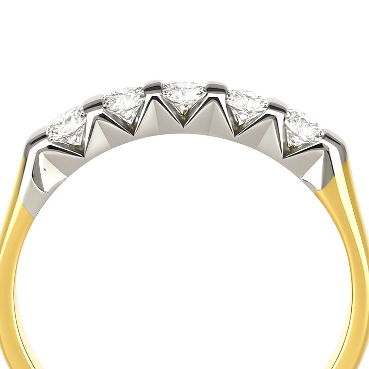Δαχτυλίδι - 18 καράτια Λευκός χρυσός, Κίτρινο χρυσό - 0.35ct. tw. Διαμάντι (Φυσικό) #3.2
