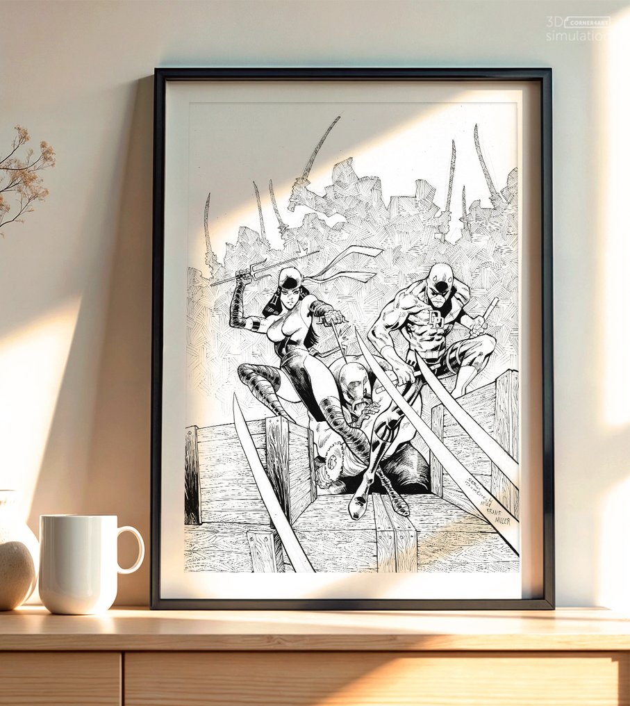 Domenech, Sergi – Daredevil #174 Réimaginé (Hommage à Frank Miller) - Hand Signed Original Ink Artwork #2.1